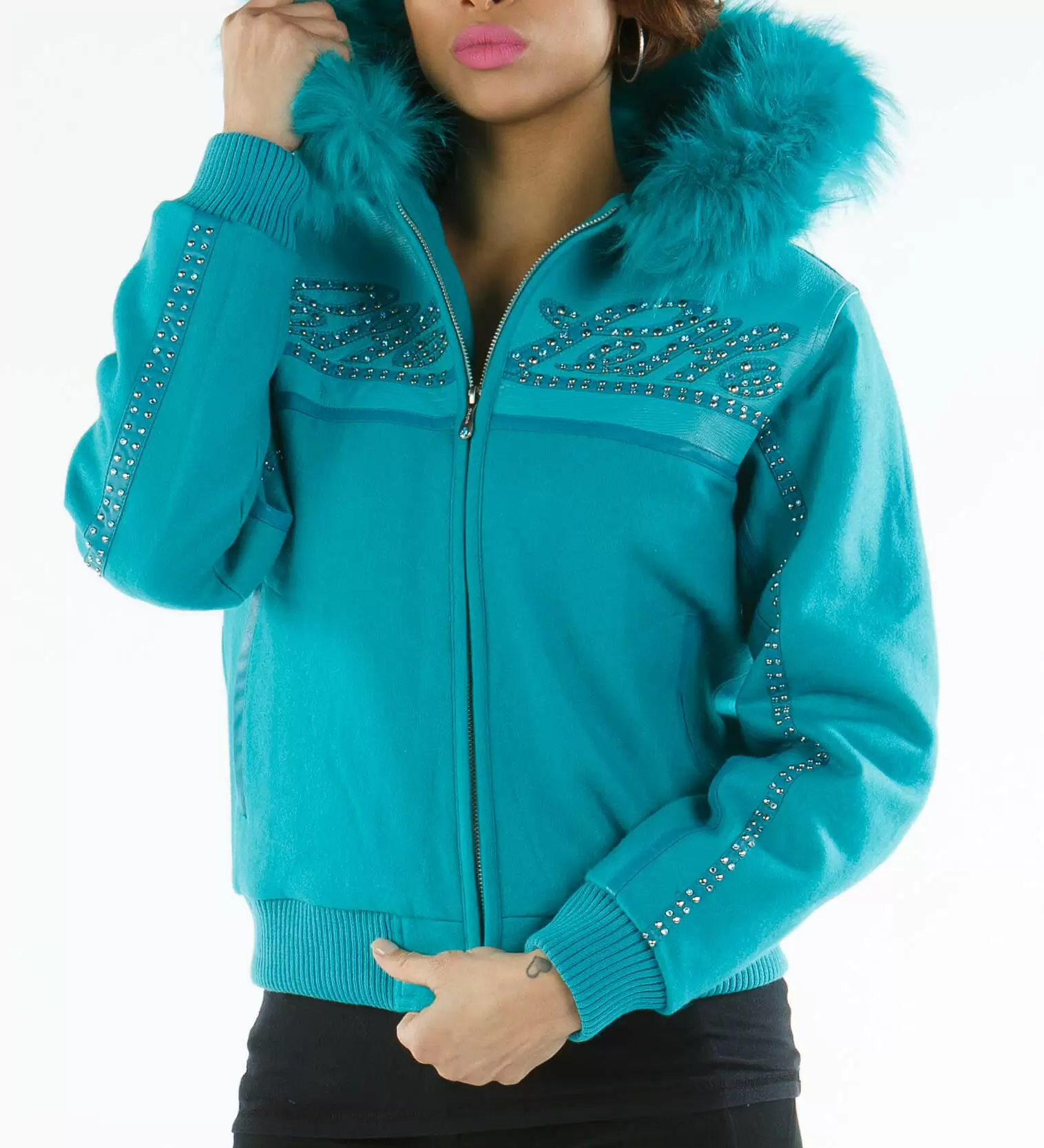 Light Blue Pelle Pelle Hood Jacket
