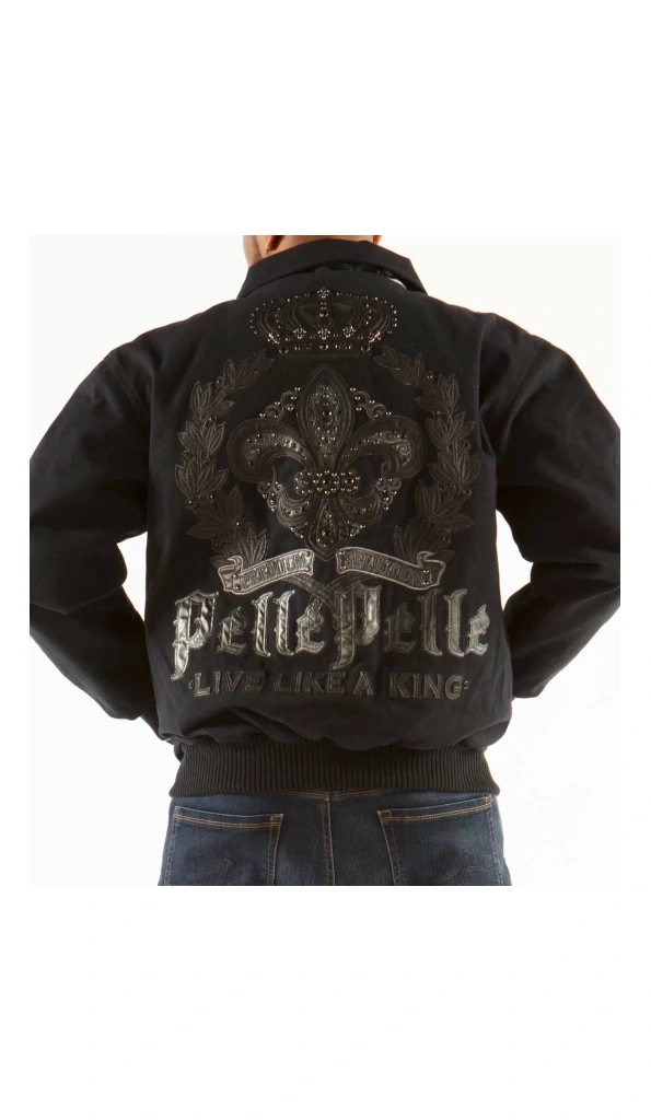 Pelle Pelle Impressive Royal Black Wool Jacket