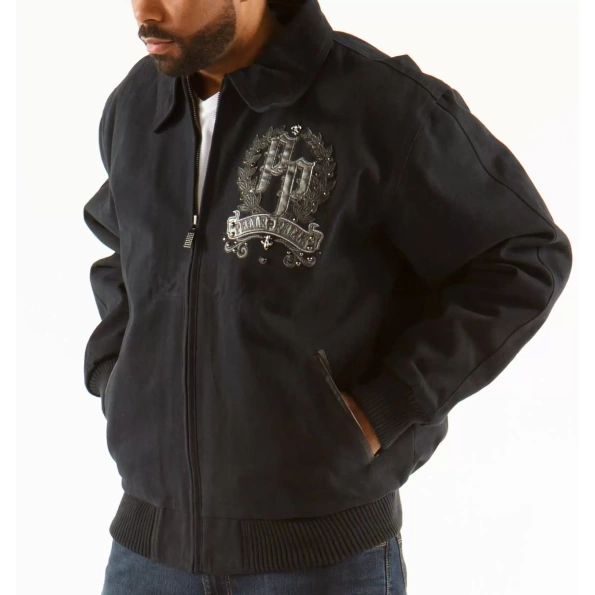Pelle Pelle Impressive Royal Black Wool Jacket view 2