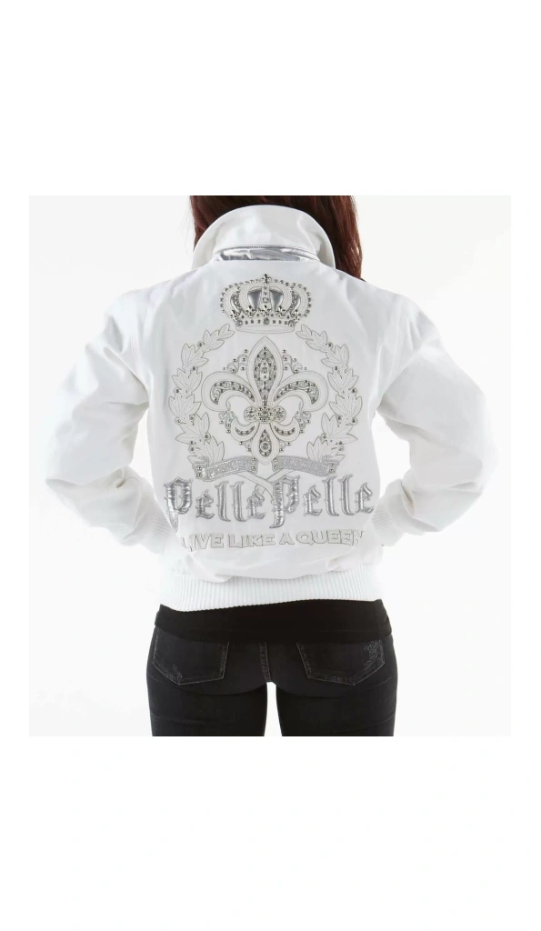 Live Like A Queen Pelle Pelle White Jacket