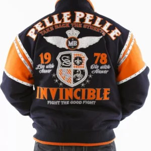 Bold Navy Orange Pelle Pelle Jacket