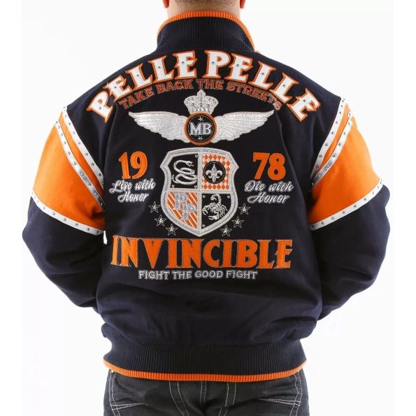 Pelle Pelle Invincible Blue Wool Jacket