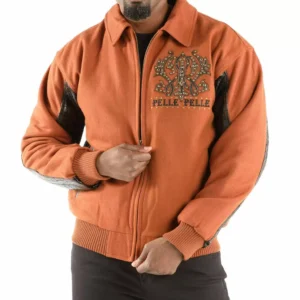 Bold Orange Pelle Pelle Wool Jacket view 2