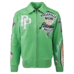 Pelle Pelle Green American Bruiser Leather Jacket