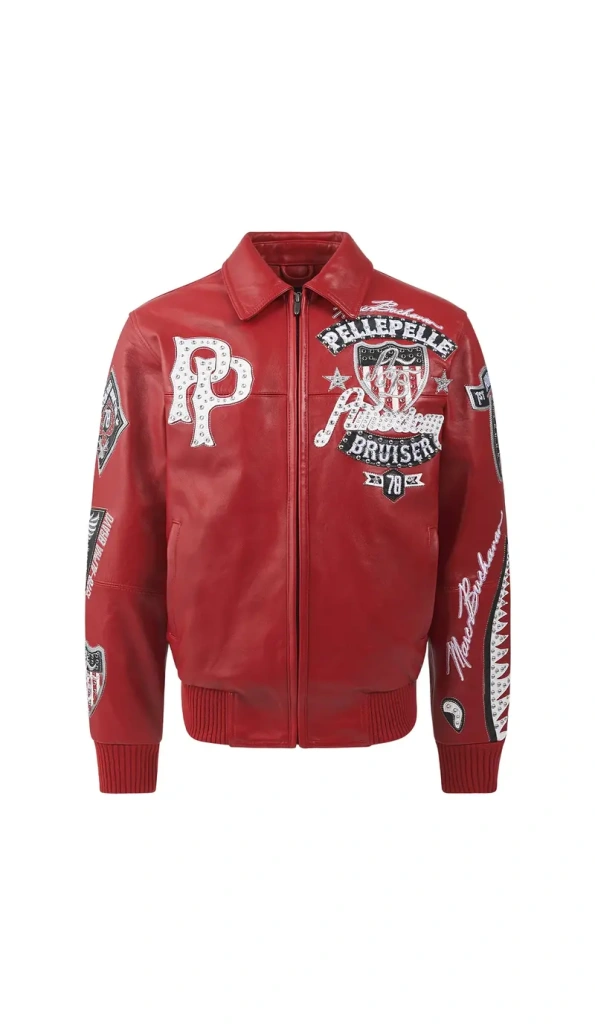 Pelle Pelle Red American Bruiser Leather Jacket
