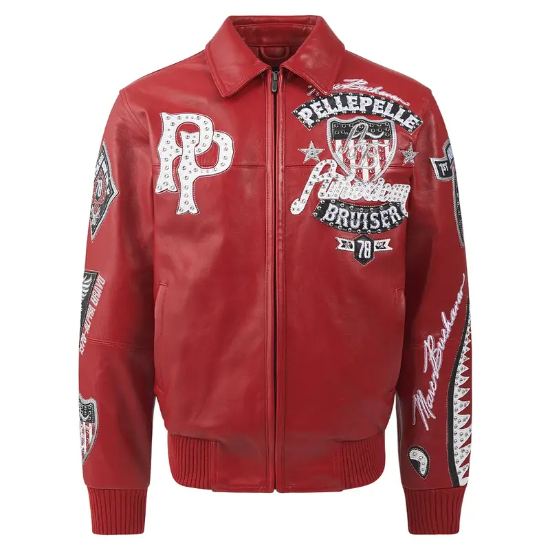 Pelle Pelle Red American Bruiser Leather Jacket view 1