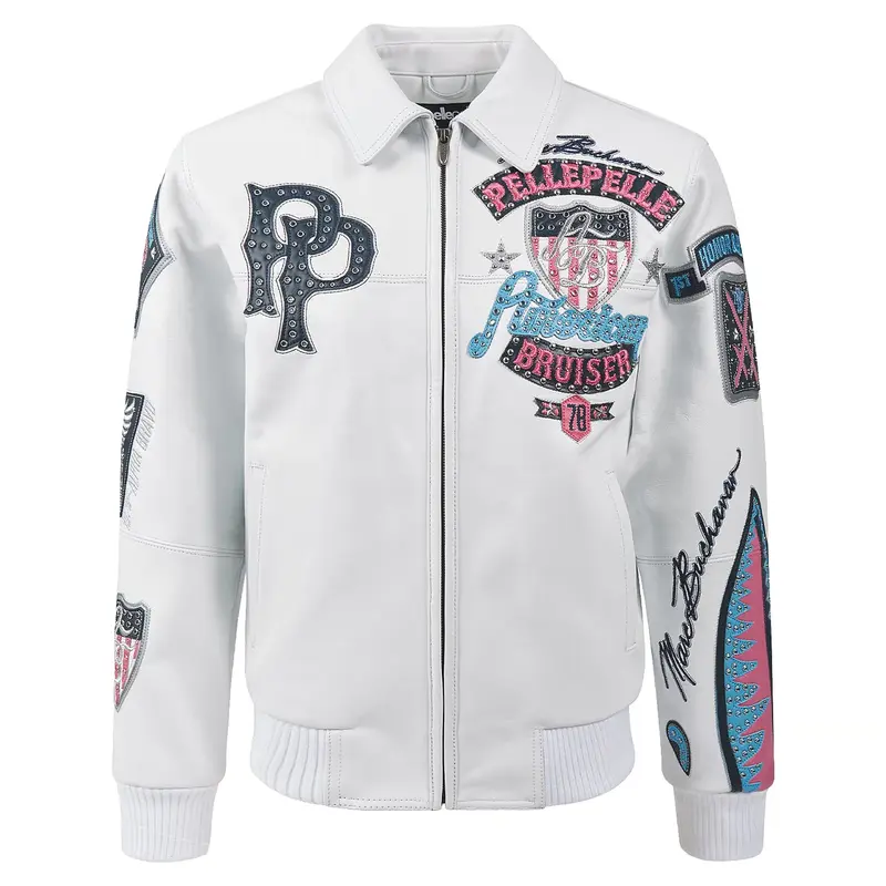 Pelle Pelle White American Bruiser MB Jacket view 1