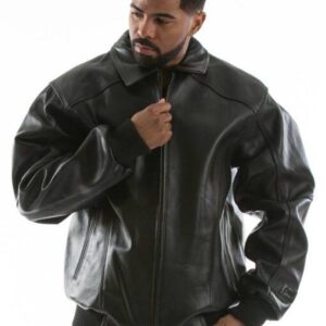 Pelle Pelle Applique Black Plush Jacket
