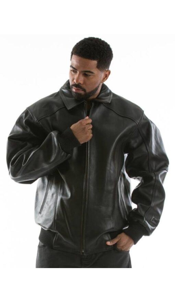 Pelle Pelle Applique Black Plush Jacket