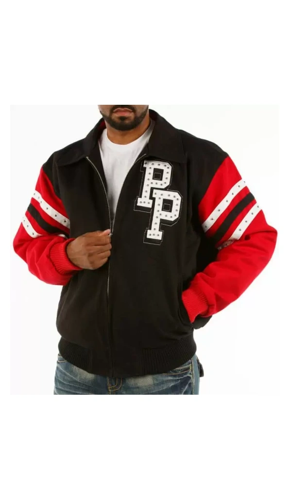 Pelle Pelle Black Red Chicago City Tribute Jacket