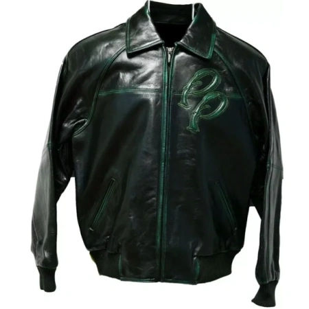 Pelle Pelle Black Green Leather Jacket