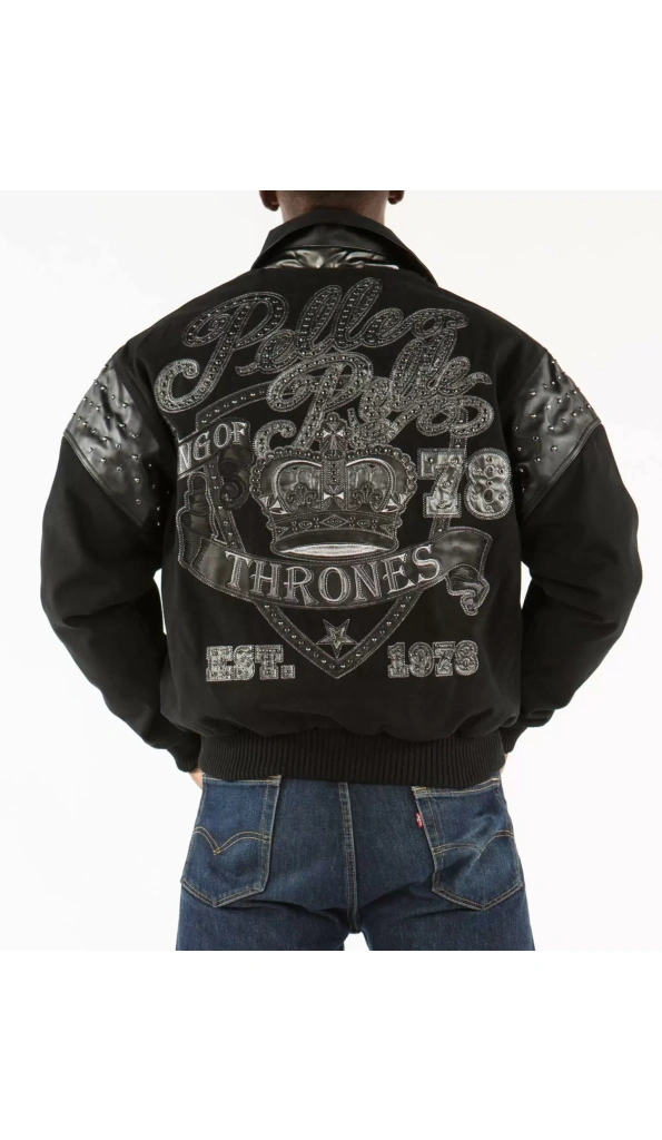 Exclusive Pelle Pelle Black King 1978 Wool Jacket