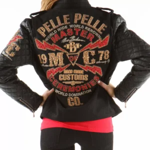 Bold Pelle Pelle Black MC Varsity Jacket