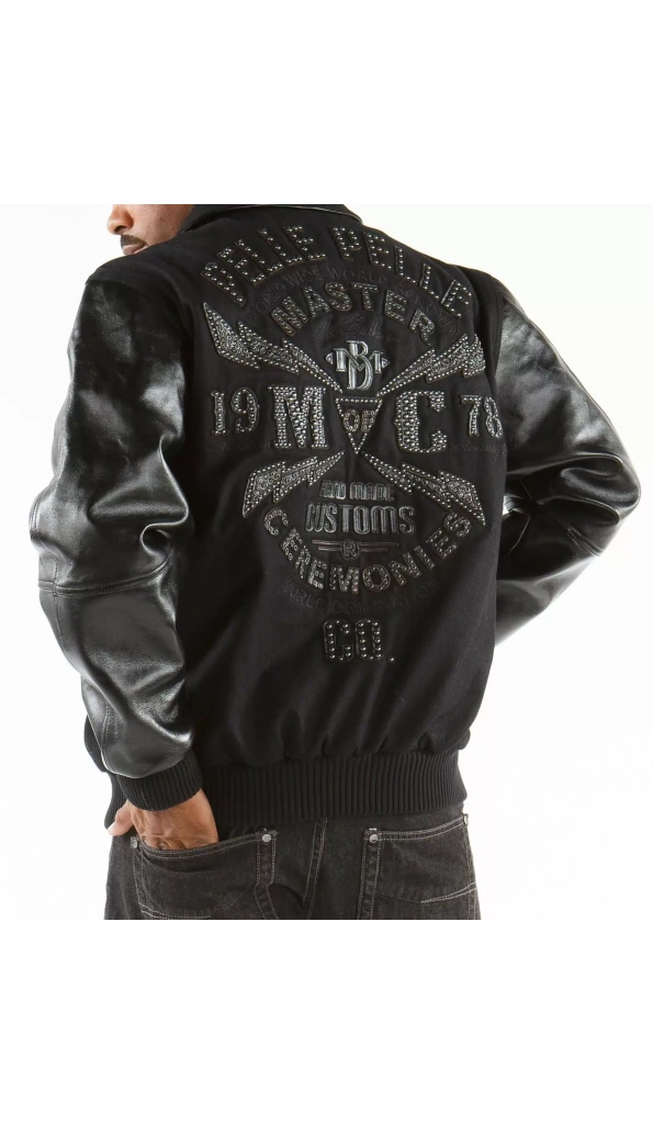 Bold Pelle Pelle Black Master Varsity Jacket