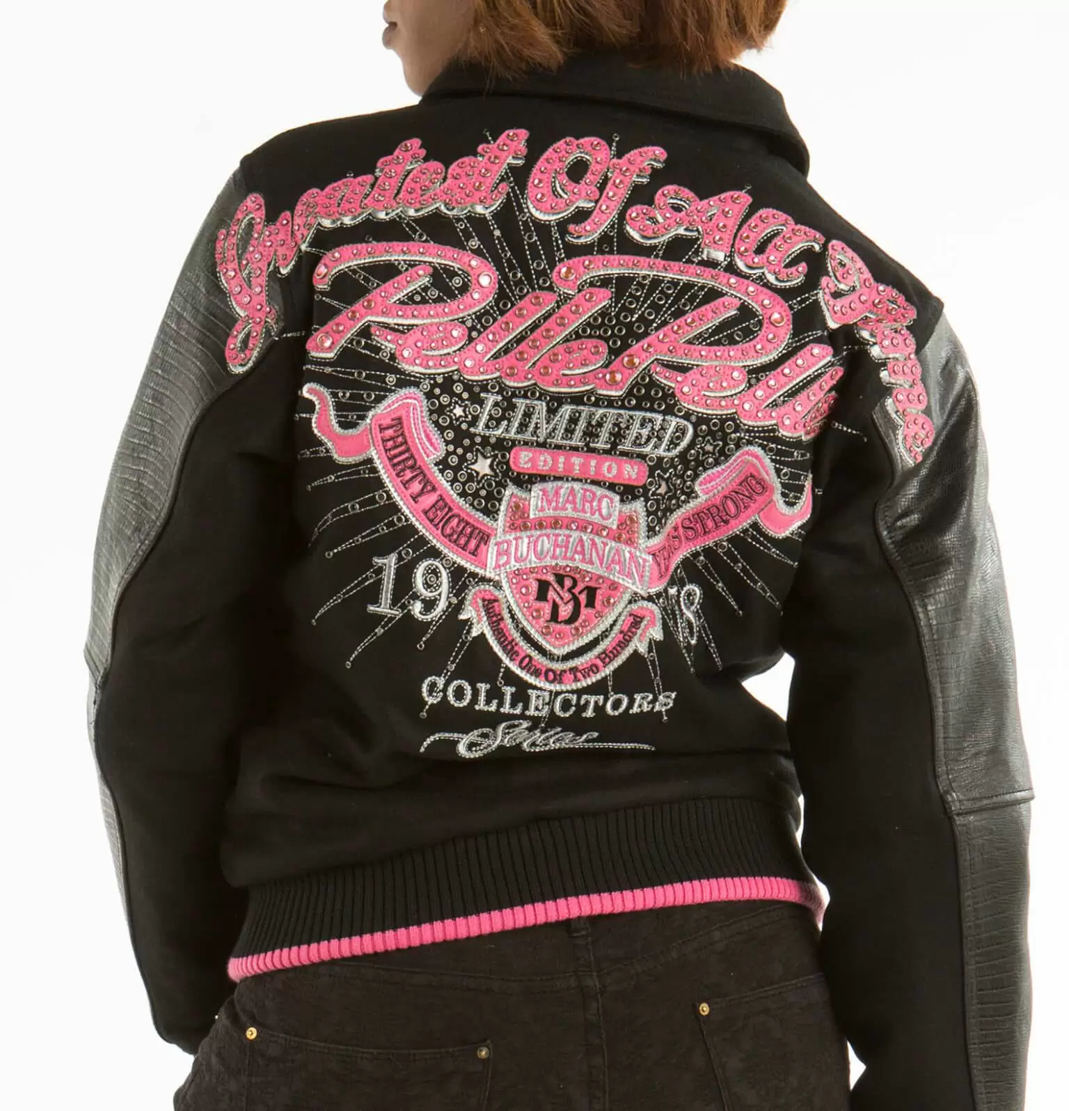 Bold Pelle Pelle Black Varsity Jacket