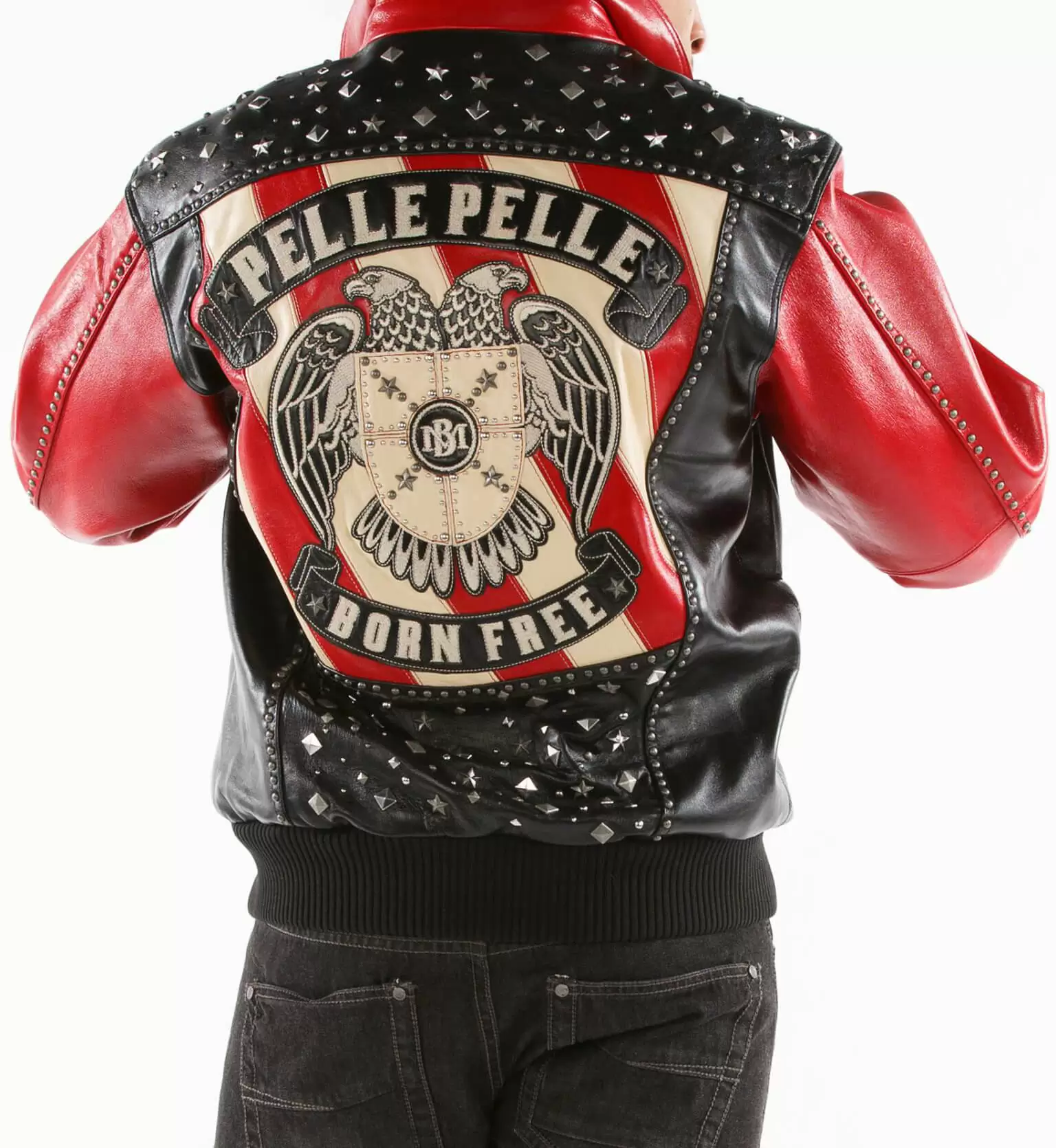 Exclusive Pelle Pelle Black Red Eagle Jacket
