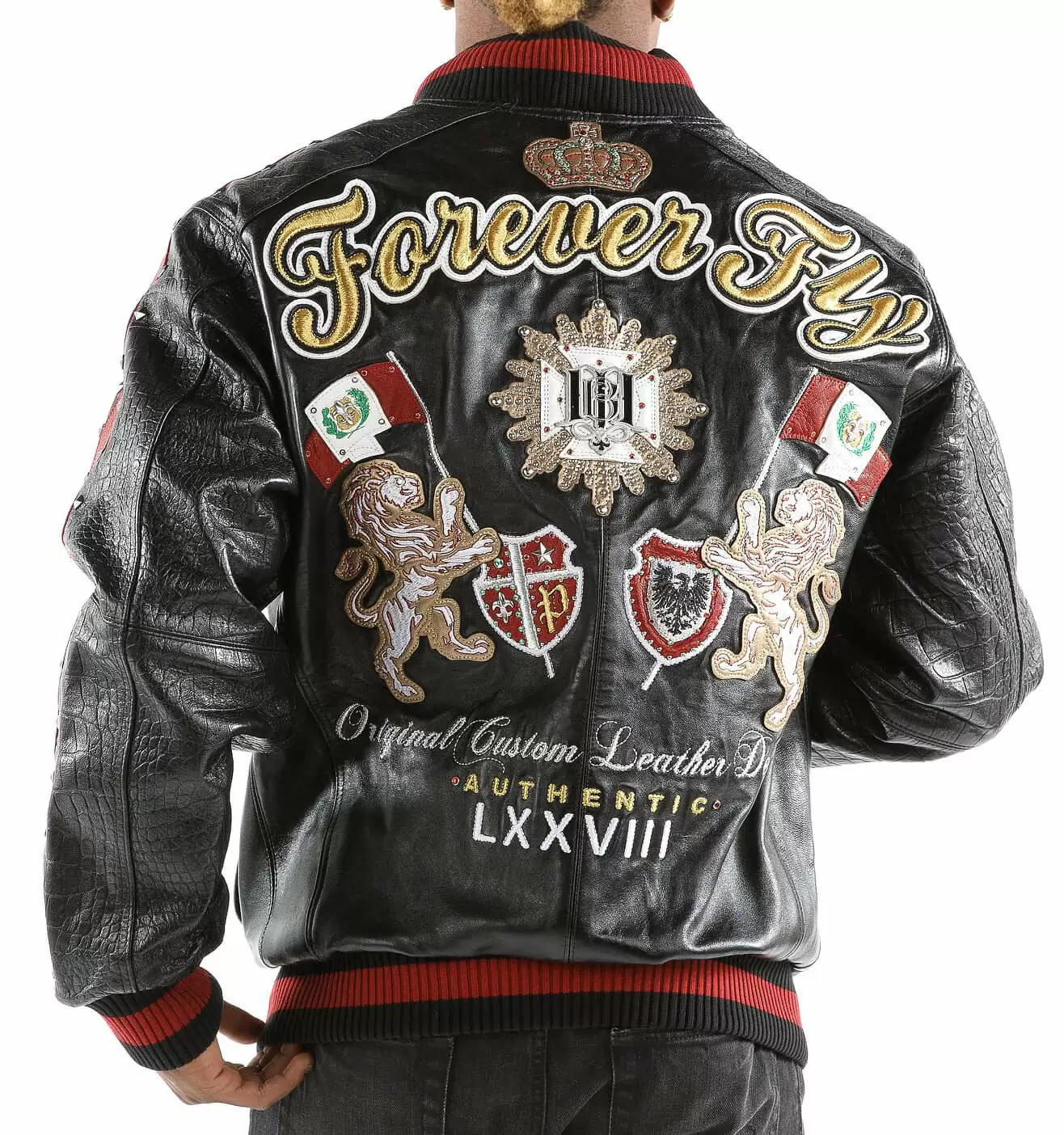 Bold Pelle Pelle Black Red Leather Jacket