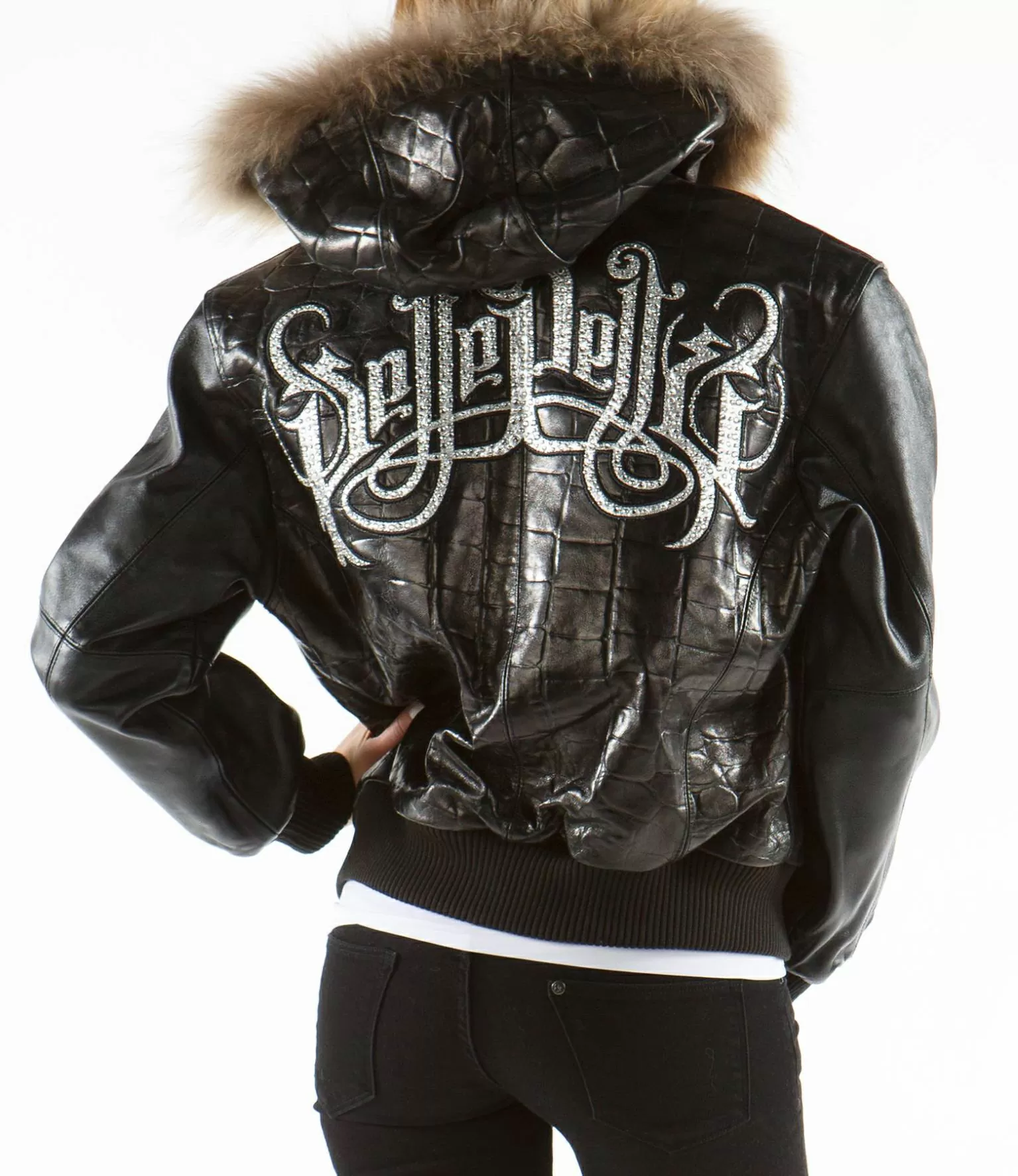 Bold Pelle Pelle Black Fur Hood Jacket