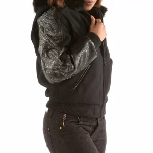 Bold Pelle Pelle Black Script Wool Jacket view 1