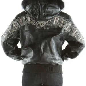 Bold Pelle Pelle Black Crest Fur Hood Jacket