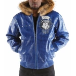 Pelle Pelle Blue Emblem MB Leather Jacket