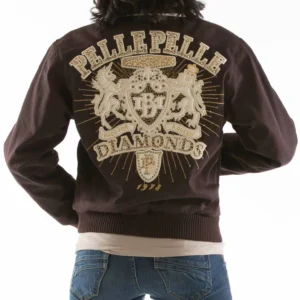 Bold Pelle Pelle Brown Diamonds Queen Jacket