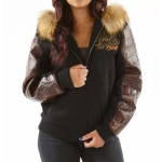 Pelle Pelle Brown Hood Wool Jacket