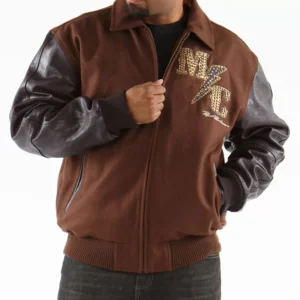 Bold Pelle Pelle Brown Master Varsity Jacket view 2