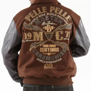 Bold Pelle Pelle Brown Master Varsity Jacket view 1