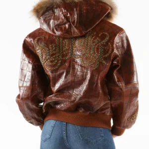 Exclusive Pelle Pelle Brown Royal Fur Hood Jacket