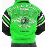 Bold Pelle Pelle Chicago Tribute Green Varsity Jacket