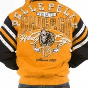 Bold Pelle Pelle Chicago Tribute Mustard Varsity Jacket view 1