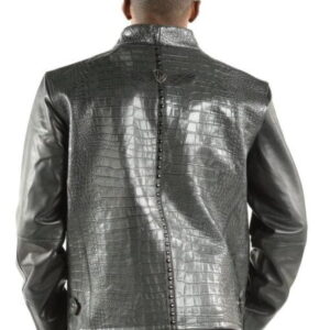 Pelle Pelle China Collar Biker Black Jacket