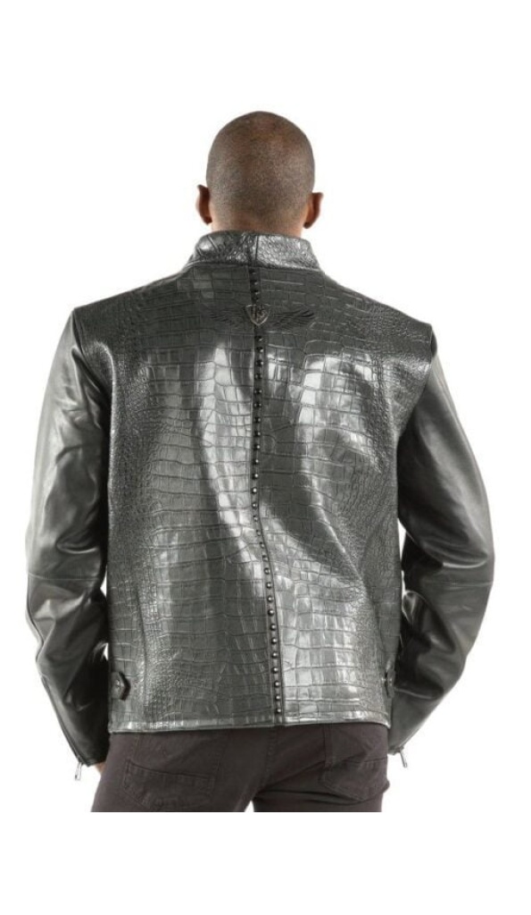 Pelle Pelle China Collar Biker Black Jacket