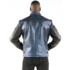 Pelle Pelle China Collar Biker Blue Jacket