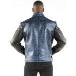 Pelle Pelle China Collar Biker Blue Jacket