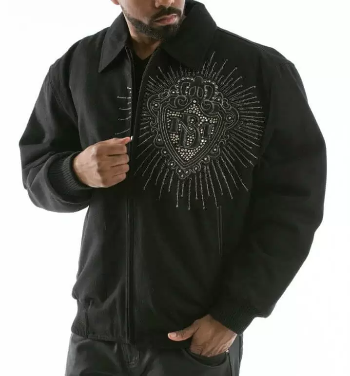 Pelle Pelle Diamonds Black King Wool Jacket view 2