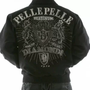 Pelle Pelle Diamonds Black King Wool Jacket