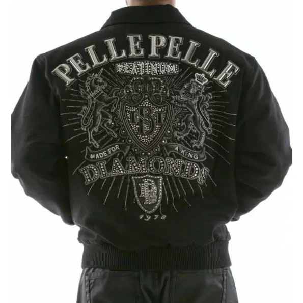 Pelle Pelle Diamonds Black King Wool Jacket