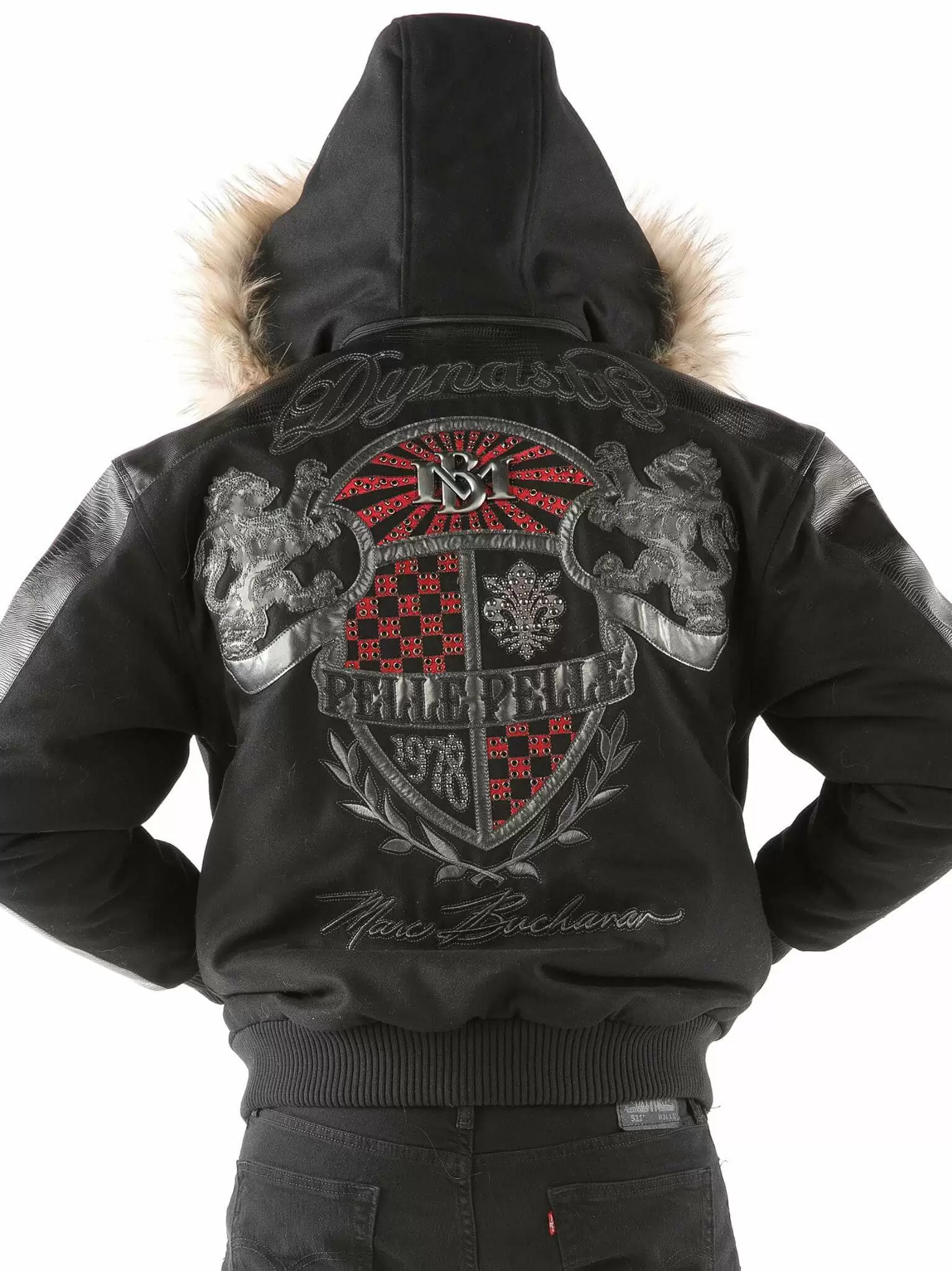 Black Hood Pelle Pelle Leather Jacket view 2