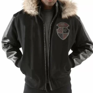 Black Hood Pelle Pelle Leather Jacket