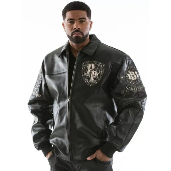Pelle Pelle Legendary Black Stud Men Jacket view 4