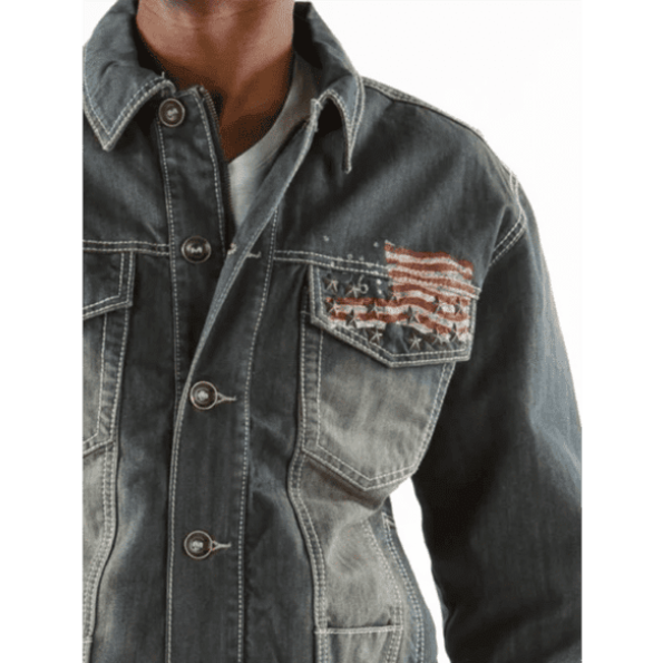 Pelle Pelle Men Denim Grey Jacket