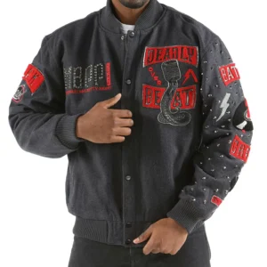 Gray Pelle Pelle Deadly Beat Jacket