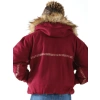 Pelle Pelle Men Red Wool Fur Hood Jacket