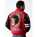 Pelle Pelle Indian Red Black Renegade Jacket