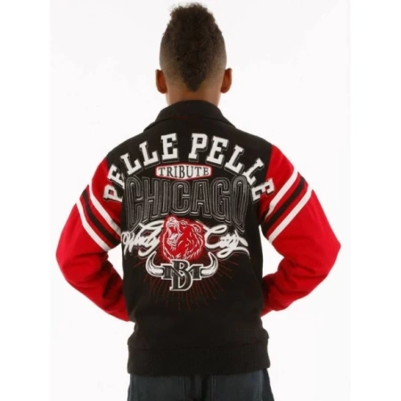 Pelle Pelle Kids Black Red Tribute Jacket