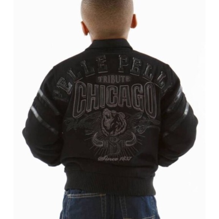 Pelle Pelle Kids Windy City Black Wool Jacket