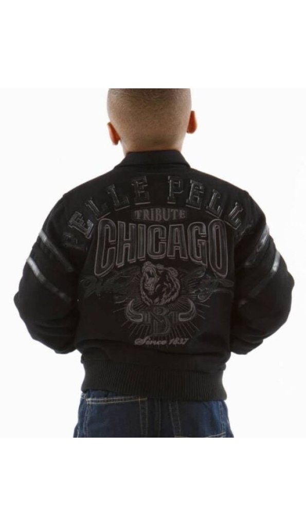 Pelle Pelle Kids Windy City Black Wool Jacket