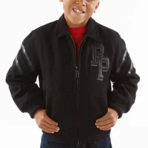 Pelle Pelle Kids Chicago Black Jacket view 2